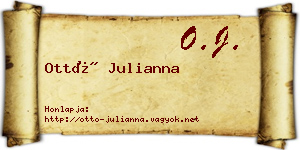 Ottó Julianna névjegykártya