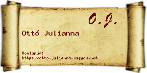 Ottó Julianna névjegykártya